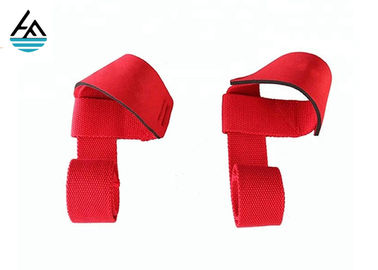 El abrigo rojo de la muñeca del levantamiento de pesas con el lazo del pulgar, ayuda de muñeca ata con correa levantamiento de pesas