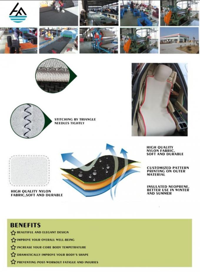 Funda de asiento universal del neopreno de la espuma, tejido de poliester de las cubiertas de asiento de carro del neopreno